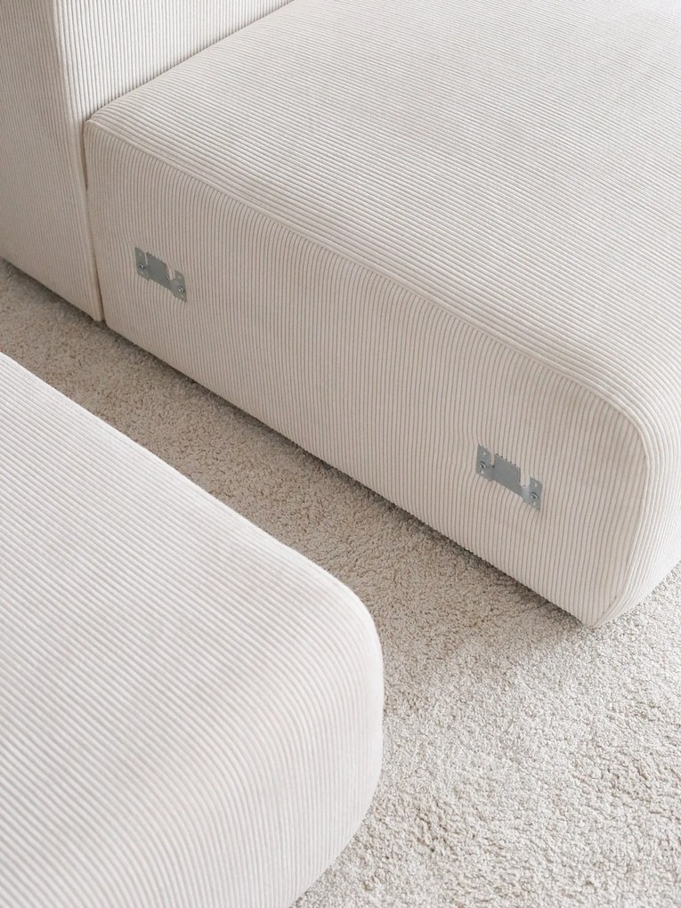 Sofá de Canto Yolo - Branco - 305cm x 89cm x 154cm