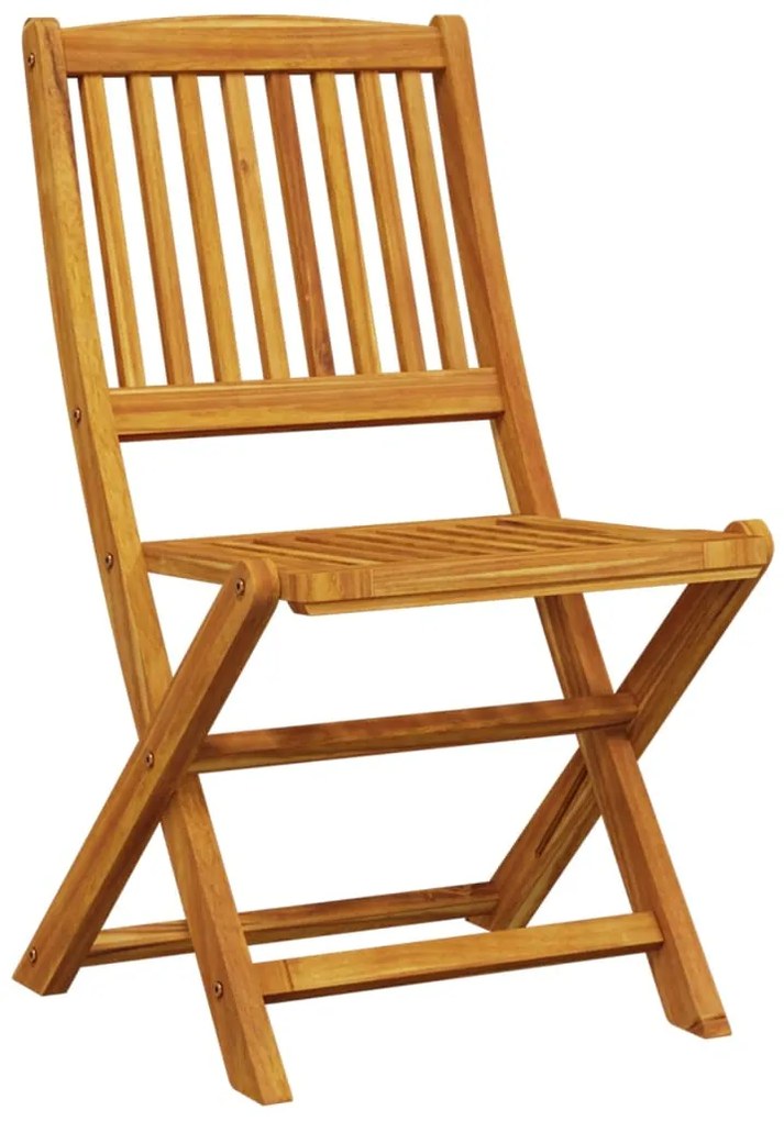 5 pcs conj. jantar dobrável para jardim madeira acácia maciça