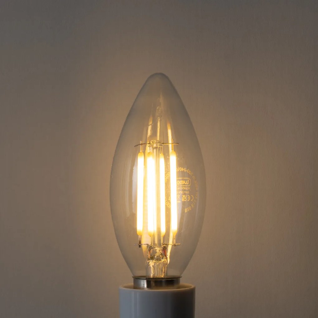 Set van 5 E14 3-staps dimbare LED lampen B35 helder 4W 450 lm 2700K
