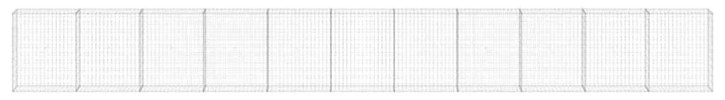 Muro gabião com tampas aço galvanizado 900x30x100 cm