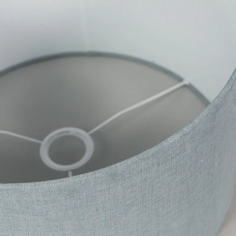 Abajur de tecido azul claro 35/35/20