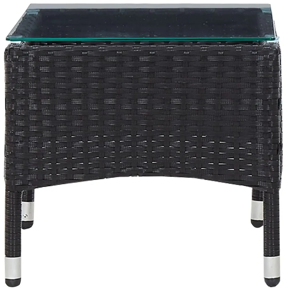 Mesa de centro 60x40x36 cm vime PE preto