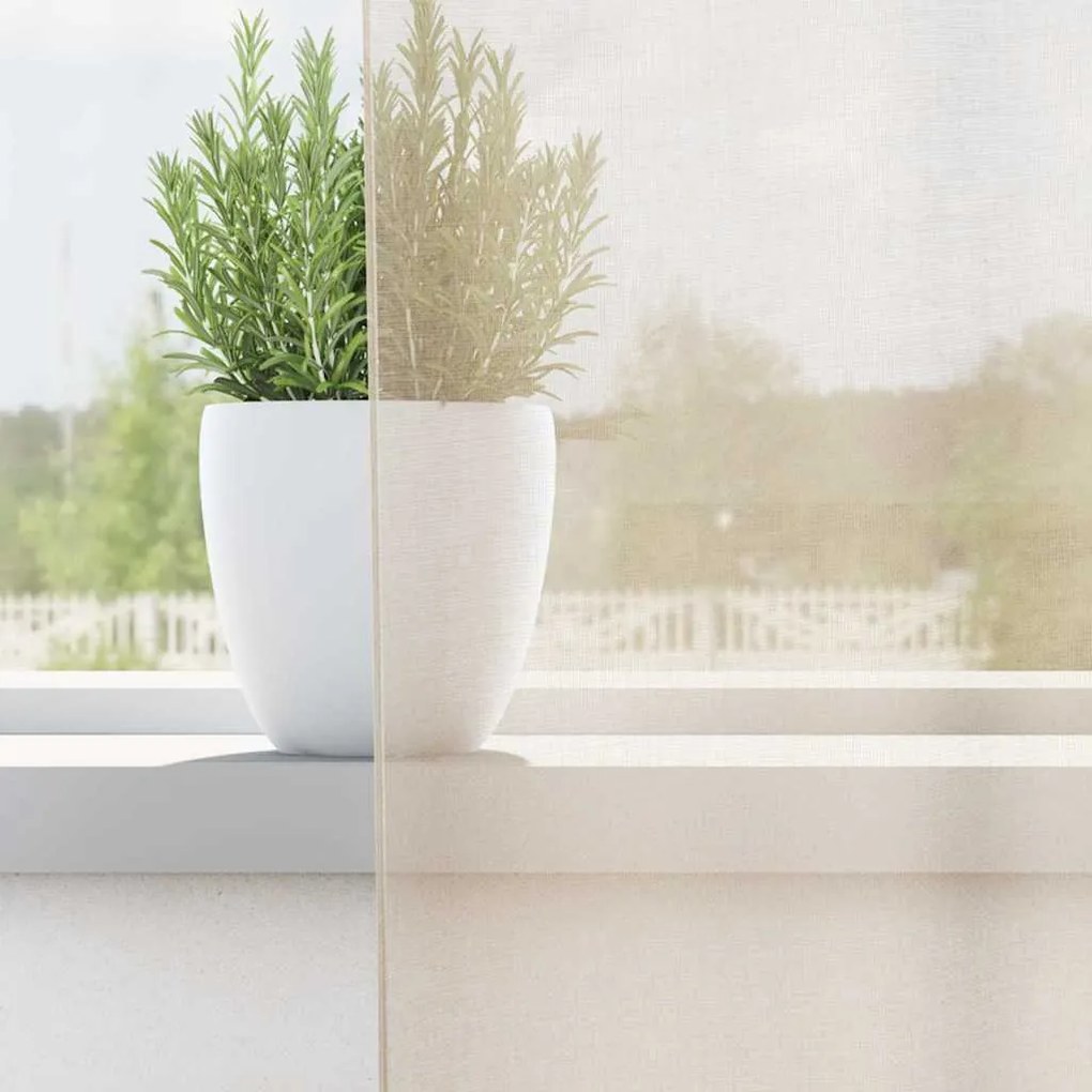 Cortinas de voile com aba 2 pcs creme