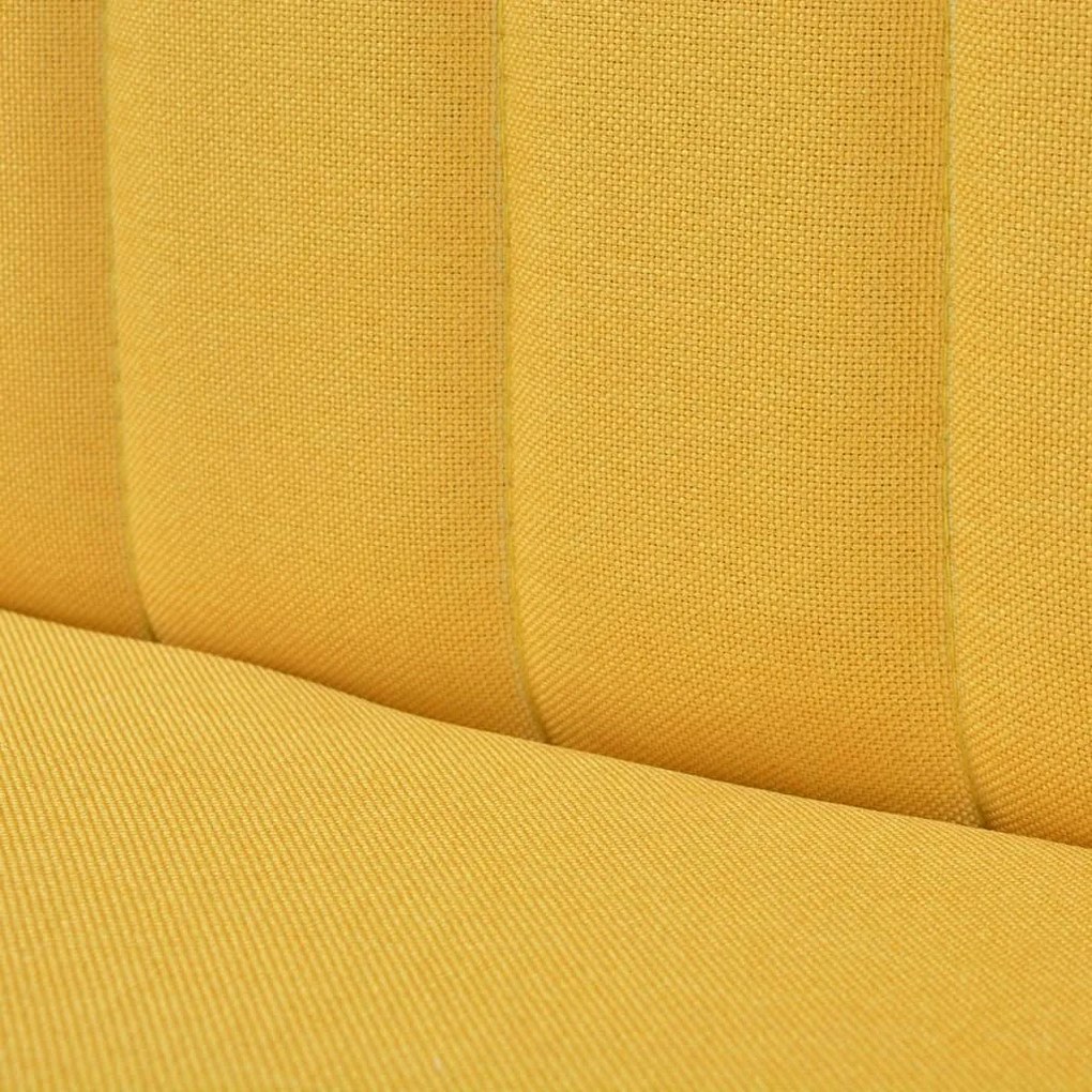 Sofá de tecido 117x55,5x77 cm amarelo