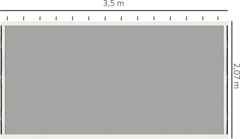 Redes mosquiteiras para tenda ou pavilhão de jardim 3 x 4 m - conjunto de 4 redes mosquiteiras com fecho de correr + ganchos de fixação