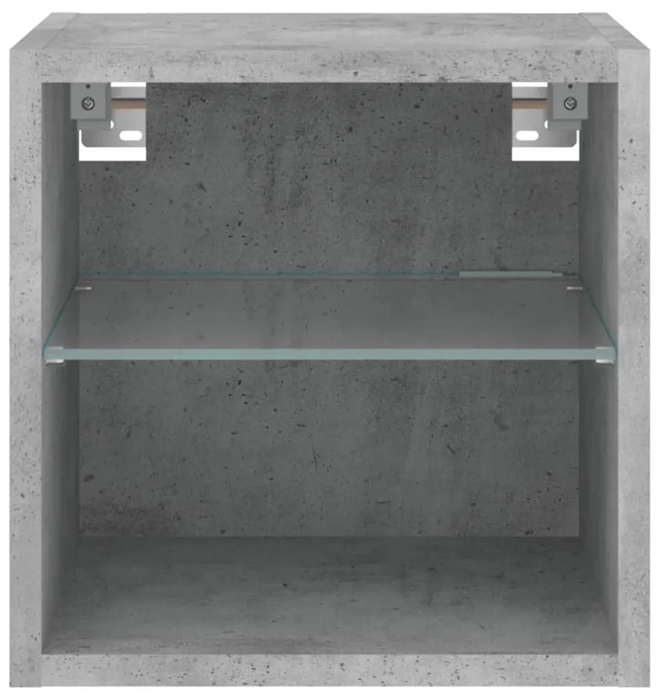 Móvel de parede p/ TV c/ luzes LED 30x28,5x30 cm cinza cimento