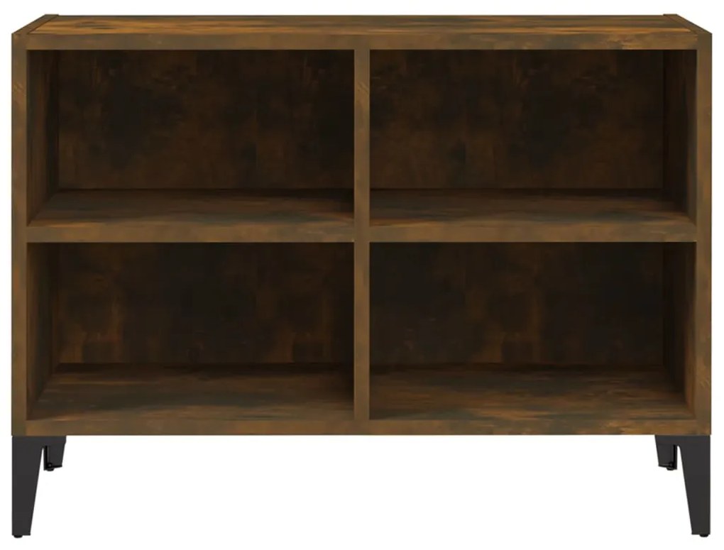 Móvel de TV pernas em metal 69,5x30x50 cm cor carvalho fumado