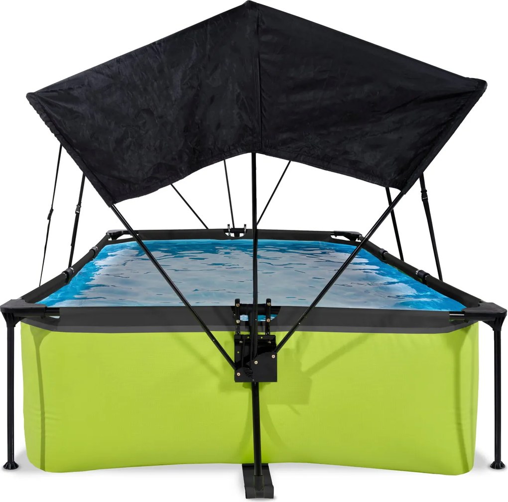 Piscina retangular Lime 300 x 200 x 65 cm com bomba de filtragem e cobertura - verde