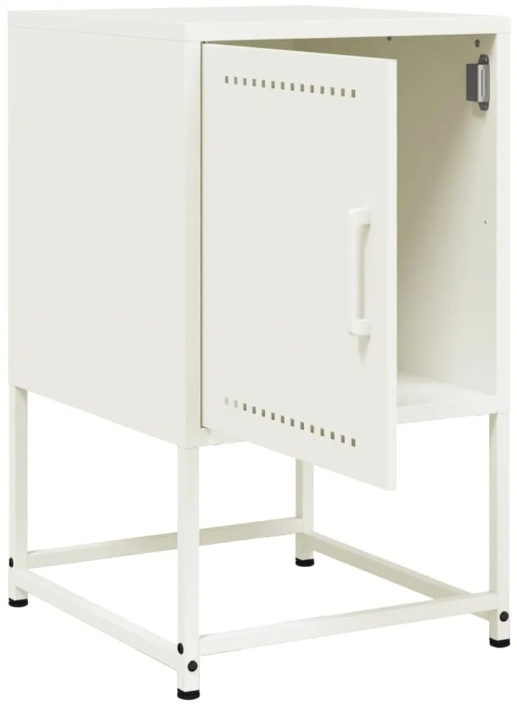 Mesa de cabeceira 36x39x60,5 cm aço branco