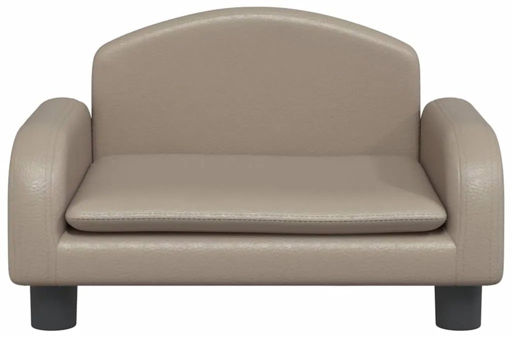 Cama para cães 50x40x30 cm couro artificial cor cappuccino