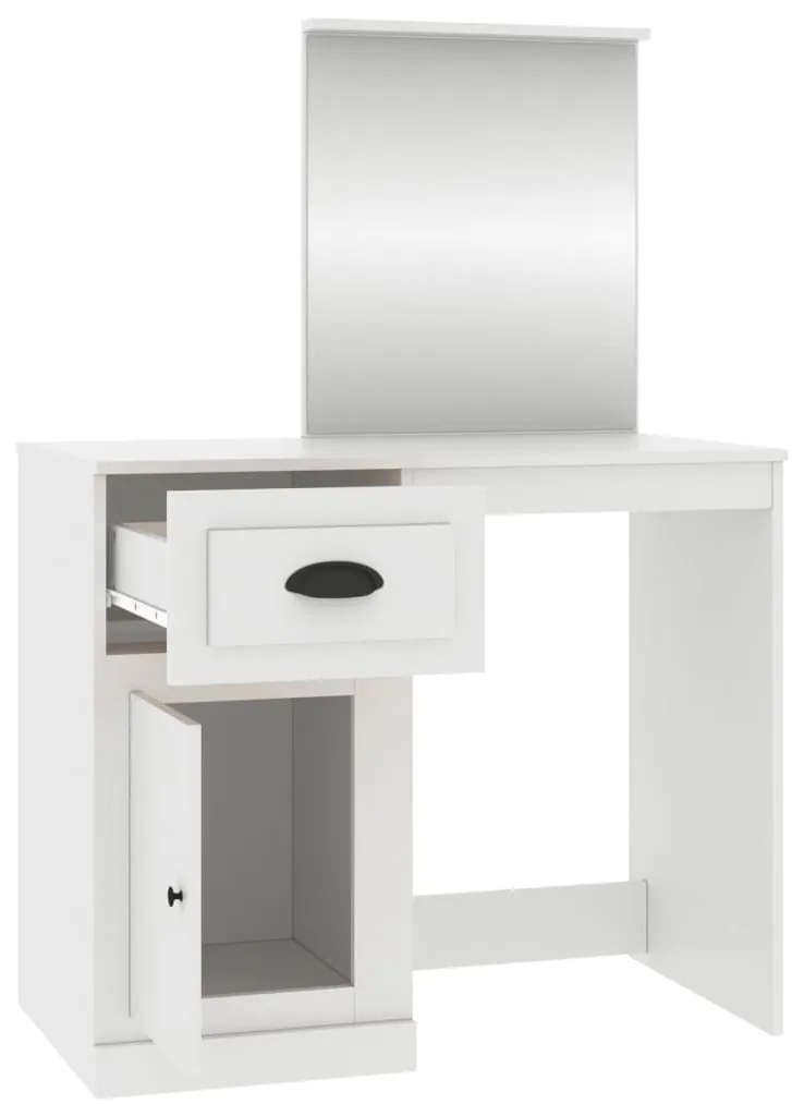 Toucador com espelho 90x50x132,5 cm derivados de madeira branco