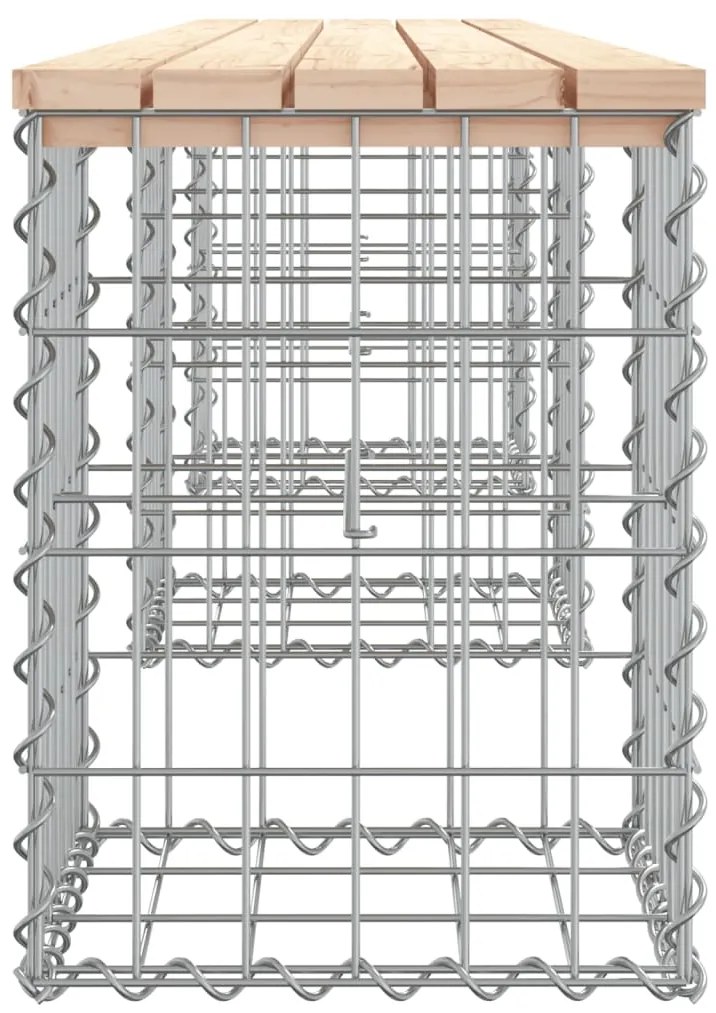 Banco de jardim c/ design gabião 203x31x42 cm pinho maciço