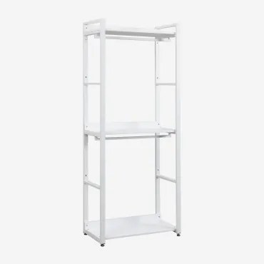 Armário Aberto Em Aço E Mdf Ariaster Branco - Sklum