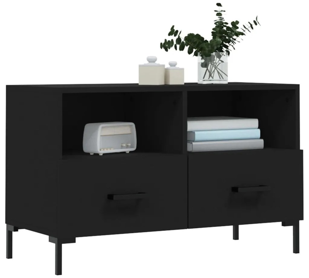 Móvel p/ TV 80x36x50 cm derivados de madeira preto