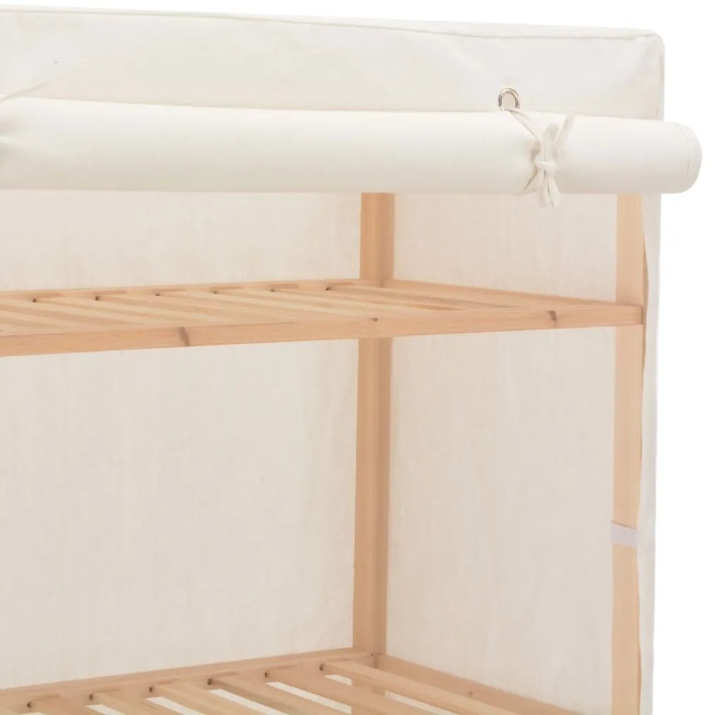 Roupeiro 79x40x170 cm tecido branco