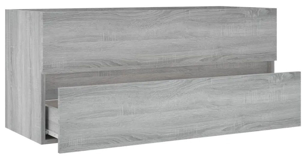 Móvel p/ lavatório 100x38,5x45cm derivados madeira cinza sonoma