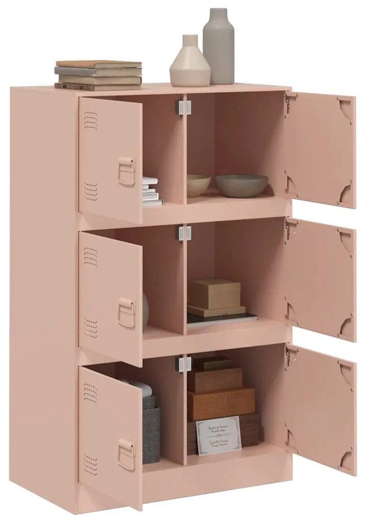 Aparador 67x39x107 cm aço rosa