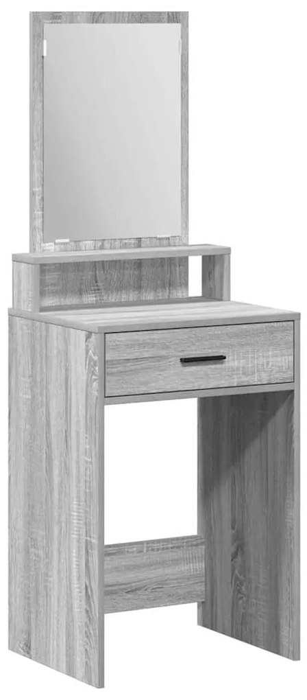Mesa de Maquilhagem vidaXL com Gavetas Cinzento Sonoma 50x41x140 cm
