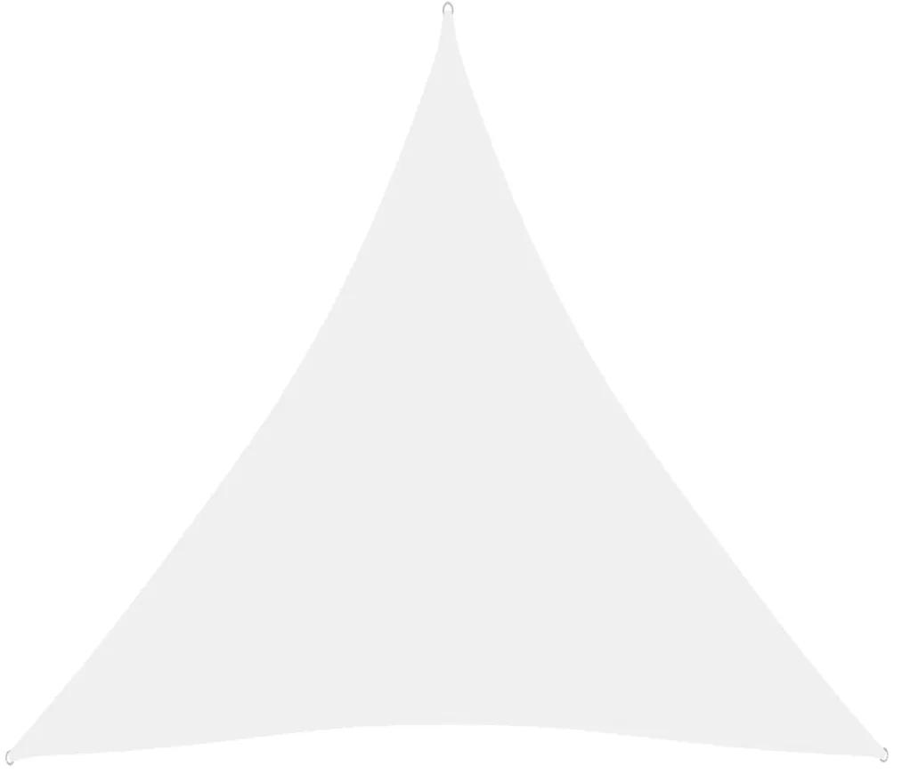 Para-sol estilo vela tecido oxford triangular 4x4x4 m branco