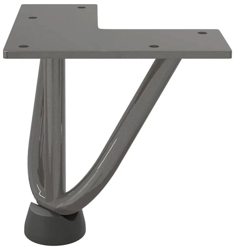 Pernas de grampo para mesa de centro 4 peças Aço natural 10 cm Aço mac