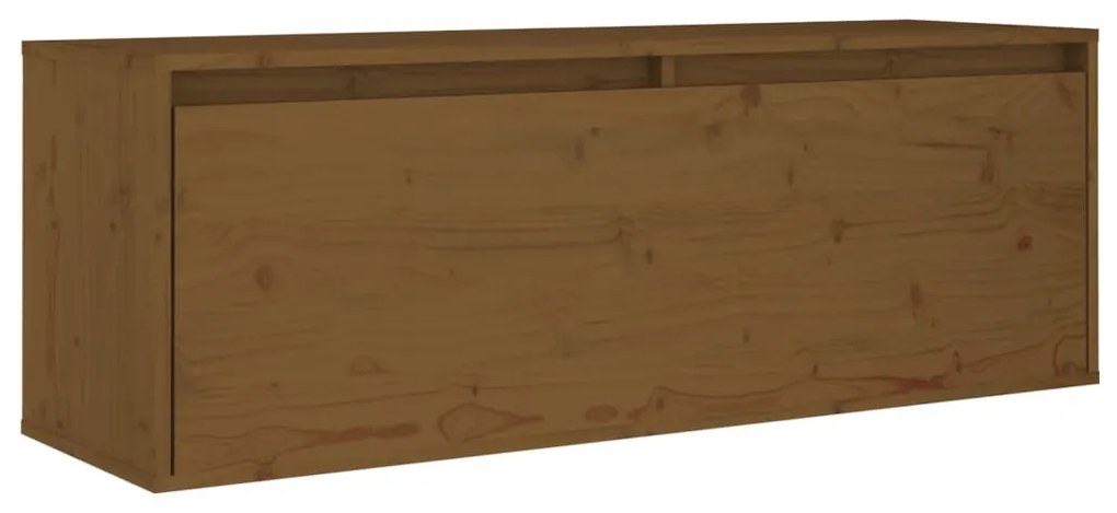 Móveis de TV 2 pcs madeira de pinho maciça castanho-mel