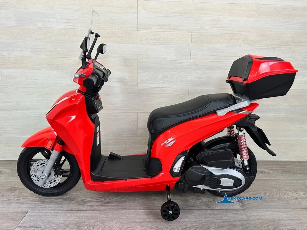 Mota elétrica para crianças a 6 anos 12V Honda SH350i rodas Borracha Vermelha