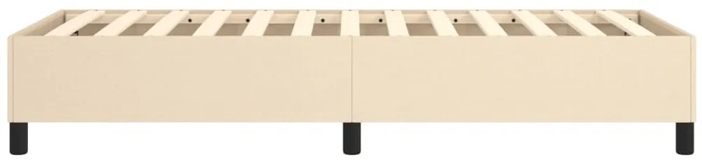 Estrutura de cama sem colchão 100x200 cm tecido cor creme