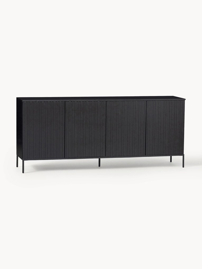 Pine Wood Sideboard Avourio with Ribbed Front