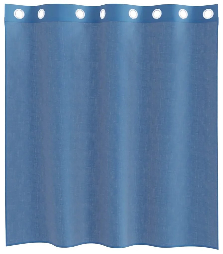 Cortinas de voile com ilhós 2 pcs azul real