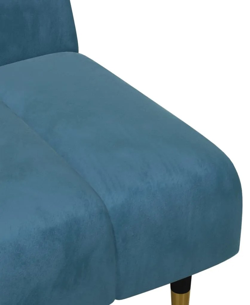 2 pcs conjunto de sofás veludo azul