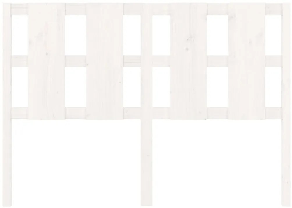 Cabeceira de cama 145,5x4x100 cm madeira de pinho maciça branco