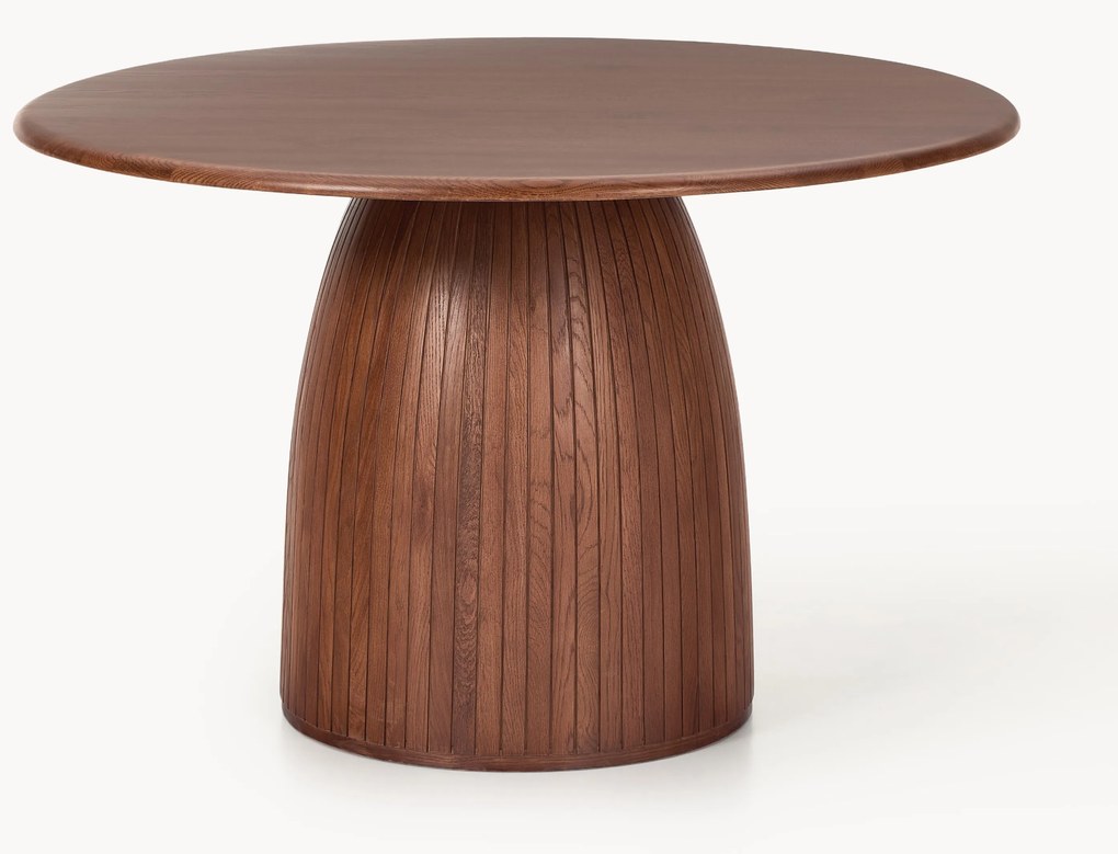 Mesa de jantar redonda com estrutura canelada Nelly, vários tamanhos