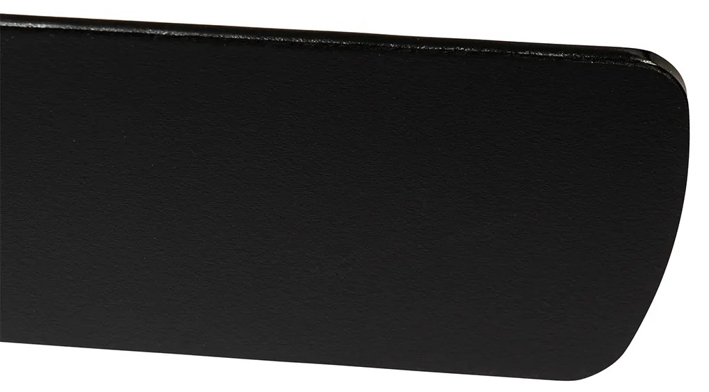 Ventilador de teto preto com impressão de madeira 107,5 cm com interruptor de tração - Mistral Johanna Industrial