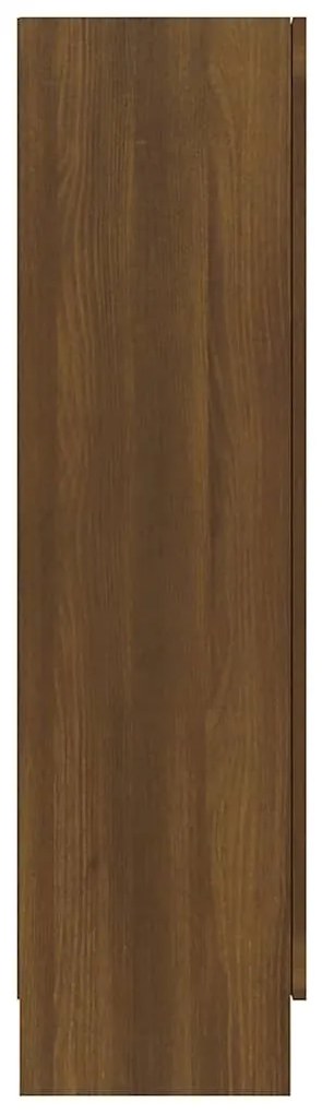 Vitrine 82,5x30,5x115 cm derivados de madeira carvalho castanho