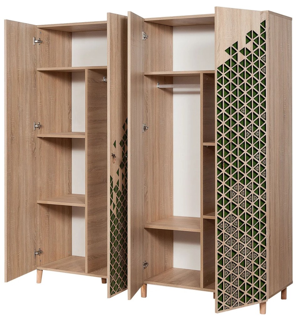 Roupeiro Imaj – Carvalho Sonoma – 180x192x52 cm