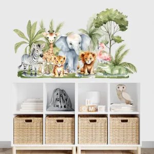 Autocolantes de parede – Animais africanos de safari na natureza