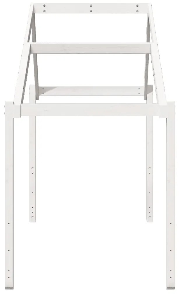 Telhado de cama infantil 203x80,5x142 cm pinho maciço branco
