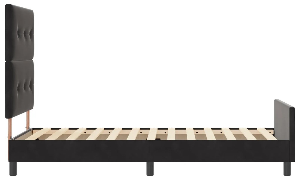 Cama vidaXL Preta 90x190 cm Veludo