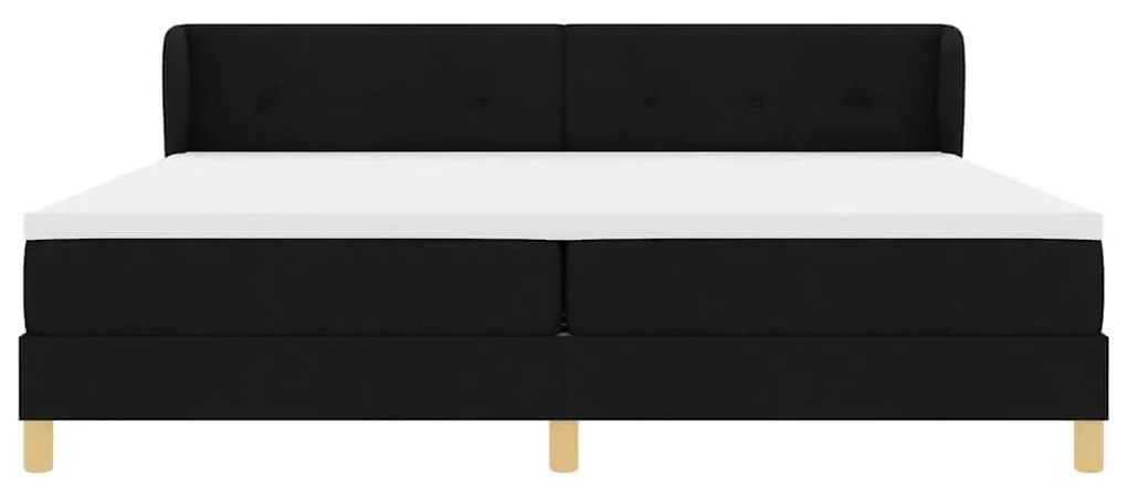Cama Box com colchão - Preto, 200x200 cm Tecido