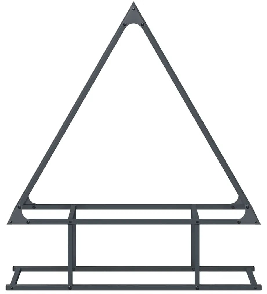 Suporte para lenha 80x25x90 cm aço laminado a frio antracite