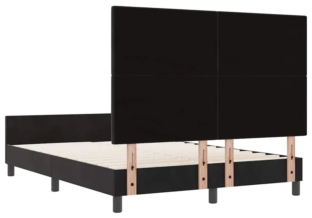 Cama vidaXL Preta 140x200 cm Veludo