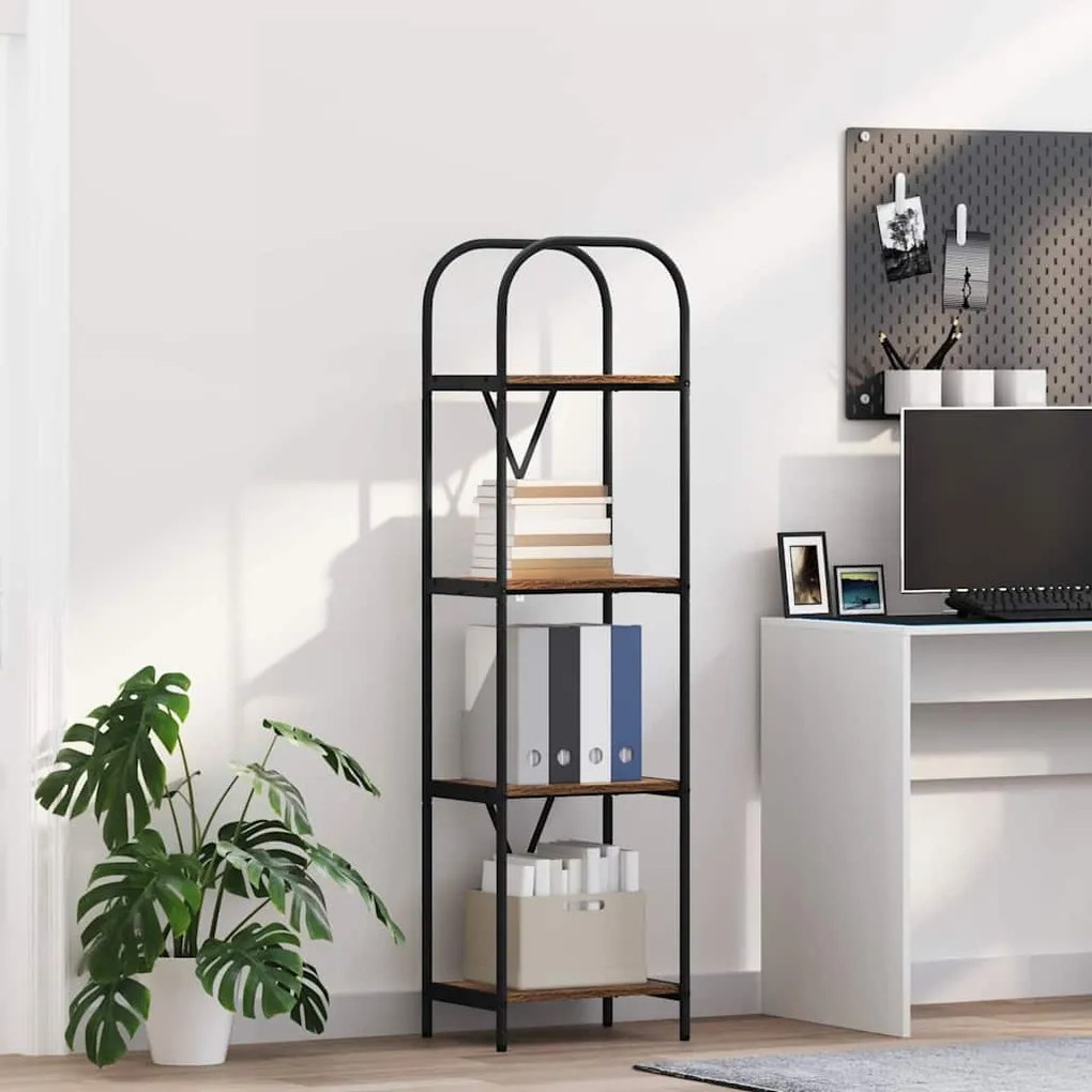 vidaXL Estante Carvalho Defumado 40 x 30 x 146 cm Madeira processada