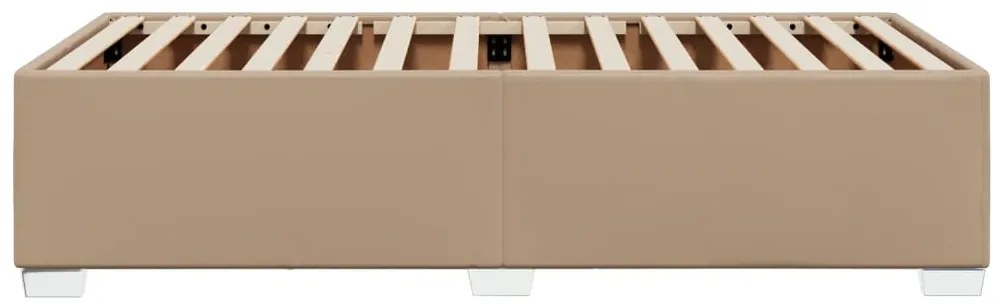 Estrutura de cama 80x200 cm couro artificial cor cappuccino