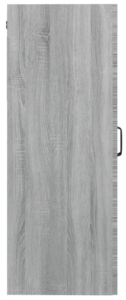 Armário de parede suspenso 69,5x34x90 cm sonoma cinza