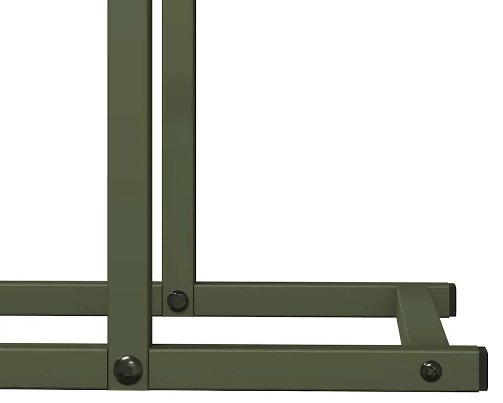 Suporte para lenha aço laminado a frio verde azeitona