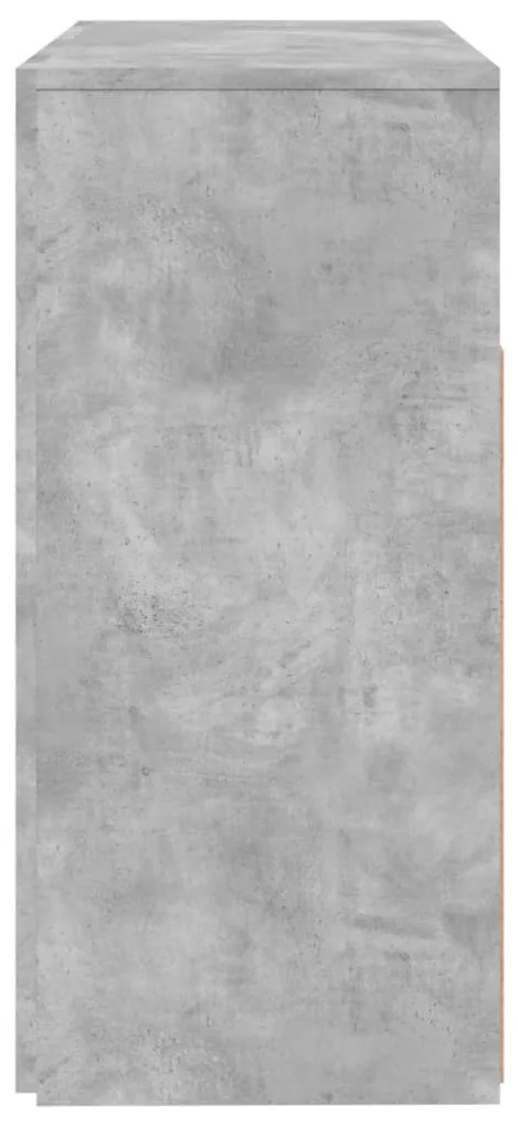 Aparador com luzes LED 80x35x75 cm cinzento cimento