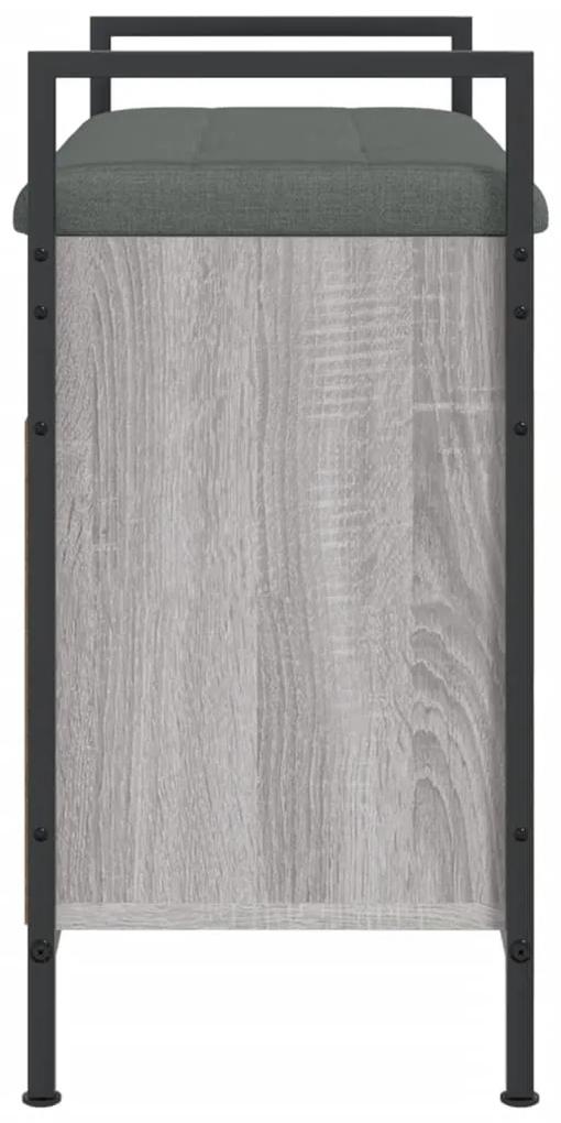 Banco sapateira 65,5x32x57,5cm derivado madeira cinzento sonoma
