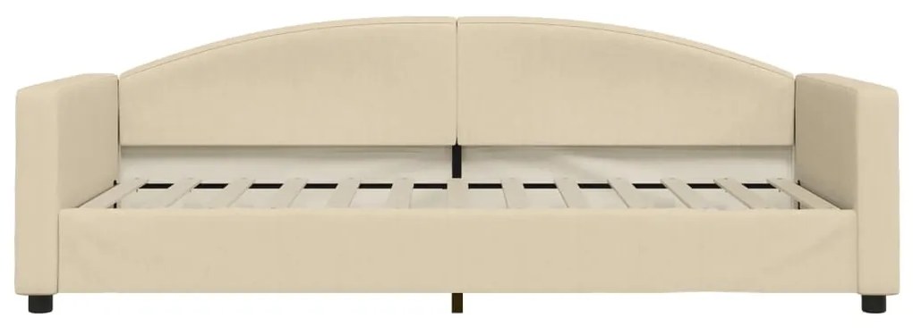 Sofá-cama 90x200 cm tecido cor creme