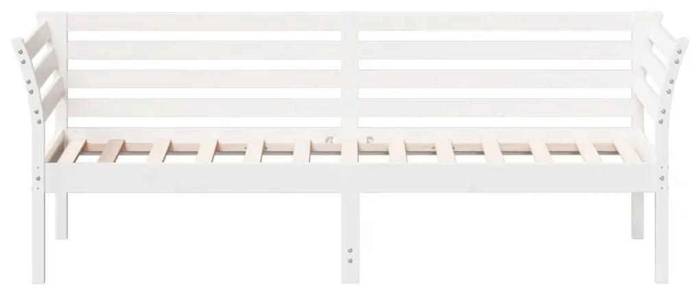 Sofá-cama 75x190 cm madeira de pinho maciça branco