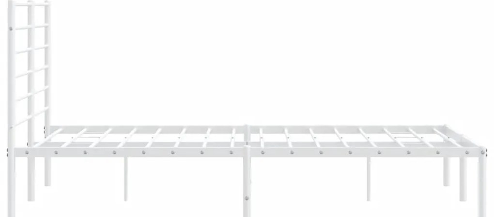 Estrutura de cama com cabeceira 120x190 cm metal branco